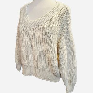 H&M Cream Off-the-Shoulder Sweater